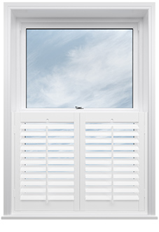 Kensington, Atlantic White - Cafe Style Plantation Shutter